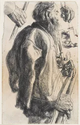 Vecchio uomo con barba folta